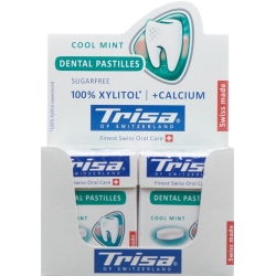 Trisa Dental Pastille Display Fresh Mint 12 Stück