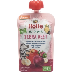 Holle Zebra Beet - Pouchy apple banana beetroot 100 g
