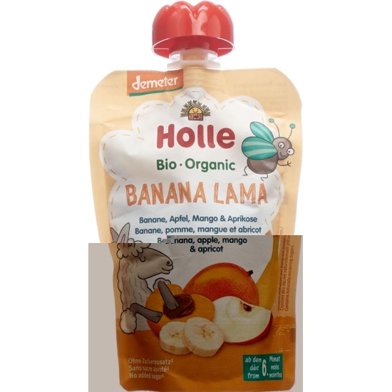 Holle Banana Lama Pouchy Banana Apple Mango Apricot 100g buy online