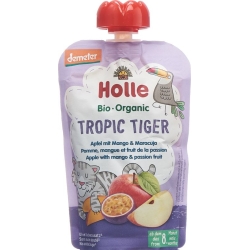 Holle Tropic Tiger Pouchy Apple, Mango & Passion Fruit 100g