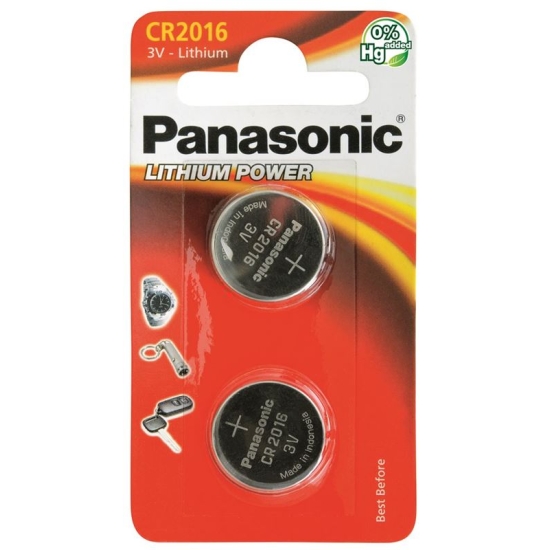 Panasonic Batterien Knopfzelle Cr2016 2 Stück buy online