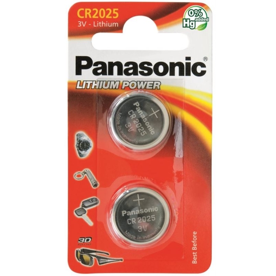 Panasonic Batterien Knopfzelle Cr2025 2 Stück buy online