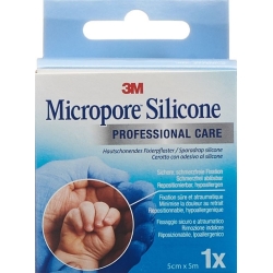 3M Micropore Silicone Adhesive Plaster 5cmx5m