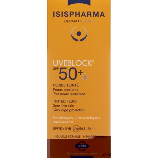 Isis Pharma Uveblock Fluide Teinte SPF 50+ Tube 40ml buy online