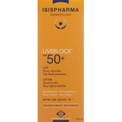 Isis Pharma Uveblock Lait SPF 50+ Tube 100ml