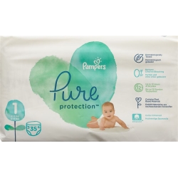 Pampers Pure Prot Grösse 1 2-5kg Newborn Tragep 35 Stück