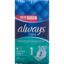 Always Maxi Normal with wings 14 pieces