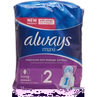 Always Maxi Binde Long with wings 12 pieces