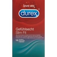 Durex Gefuehlsecht Slim Fit Präservativ 10 Stück