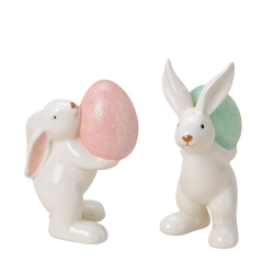 Herboristeria Dekofigur 14cm Hase Glitzerohren