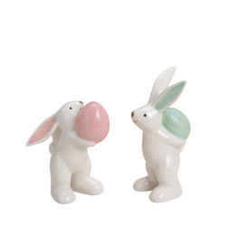 Herboristeria Dekofigur 10cm Hase Glitzerohren