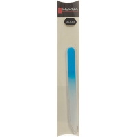 Herba glass nail file in case 14cm light blue