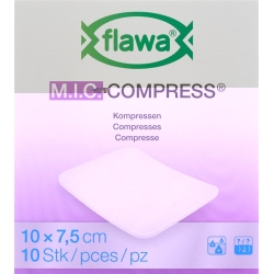 Flawa MIC compresses 7.5x10cm not sterile 10 pcs