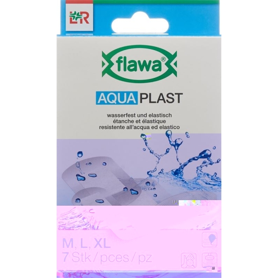 Flawa Aquaplast Pflasterstrips waterproof 3 Sizes 7 pcs