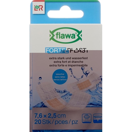 Flawa Forte Plast 2.5x7.6cm transparent 20 pcs