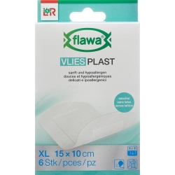 Flawa Vlies Plast Plaster strips 10x15cm 6 pieces