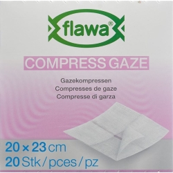 Flawa Gazekompressen Geschn 20x23cm Keimred 20 Stück