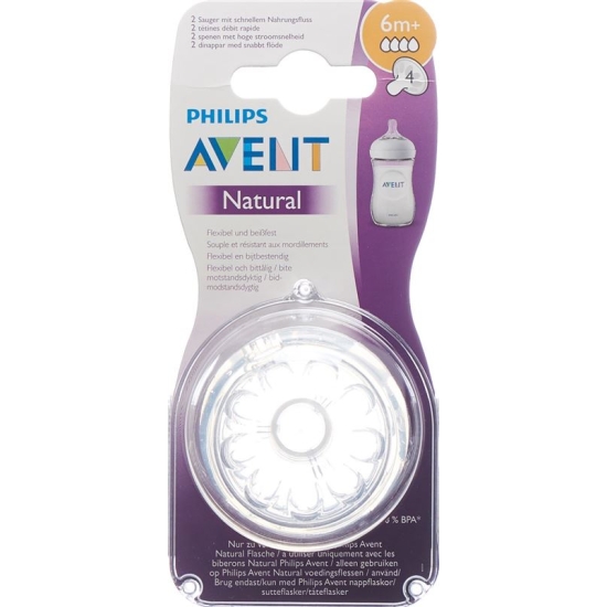 Avent Philips Natural suction Months 2 4 6 pcs