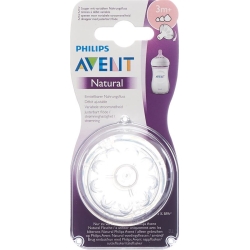Avent Philips Natural Sauger 3m+ 2 Stück