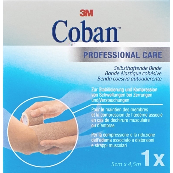 3M Coban Elastische Binde Selbsthaf 5cmx4.5m Hautfarbig buy online
