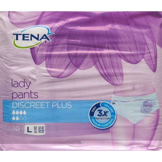 TENA silhouette discreet Plus L White 10 pcs