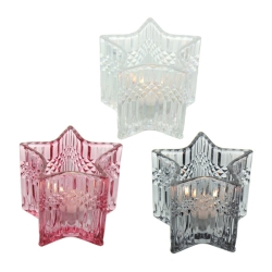 Herboristeria Windlicht Crystal Star Ass