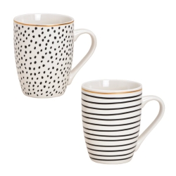 Herboristeria Mug Black Dots & Stripes