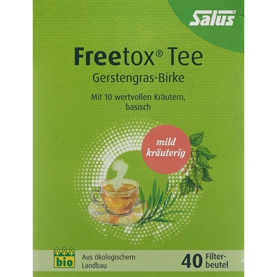 Salus Freetox tea barley grass birch organic bag 40 pieces buy online