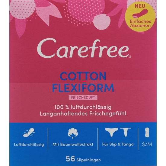 Carefree Cotton Flexiform Fresh 56 pieces
