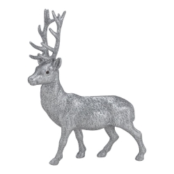 Herboristeria Dekofigur 39cm Hirsch Silber Gross