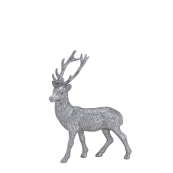 Herboristeria Dekofigur 30cm Hirsch Silber Mittel