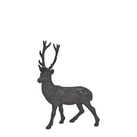 Herboristeria Dekofigur 30cm Hirsch Schwarz Mittel