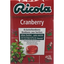 Ricola Cranberry herbal sweets without sugar with stevia Box 50 g