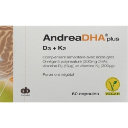 Andreadha Plus Omega-3 Vit D3+k2 Kapseln Vegan 60 Stück