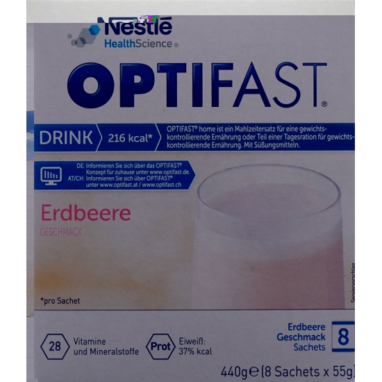 Optifast Drink Strawberry 8 Bag 55g buy online