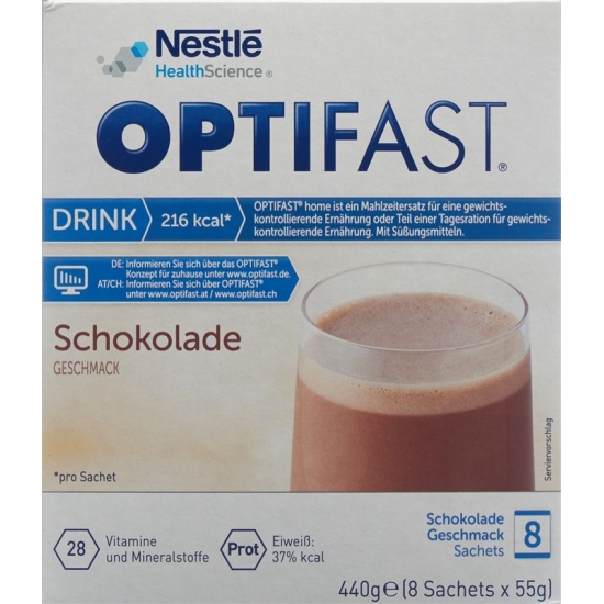 Optifast Drink Chocolate 8 bags 55g buy online