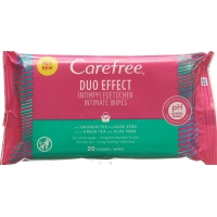 Carefree Intimate Wipes Green Tea & Aloe 20 pieces