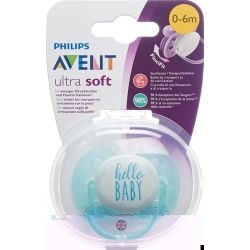 Avent Philips Schnuller Ultrasoft 0-6m Boy Deko