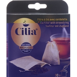 Cilia tea filter with drawstring