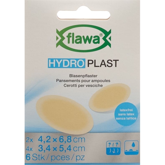 Flawa Hydro Plast Blister plaster 2 sizes 6 pieces buy online