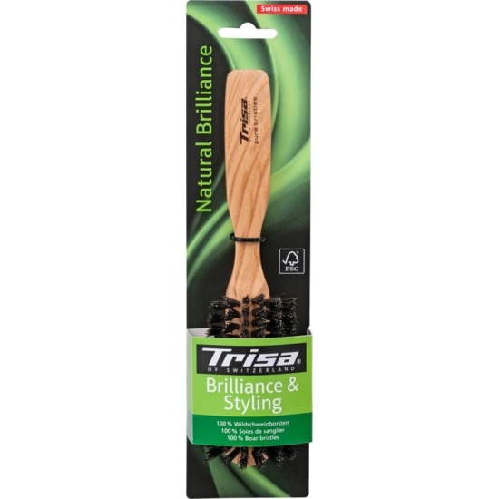 Trisa Natural Brilliance hairbrush half round buy online