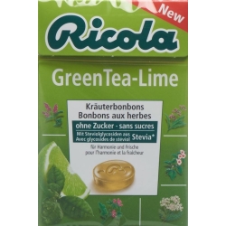 Ricola Greentea-Lime Oz M Stevia Box 50g