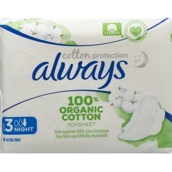 Always Ultra Binde Cotton Protection Night with wings 9 pieces