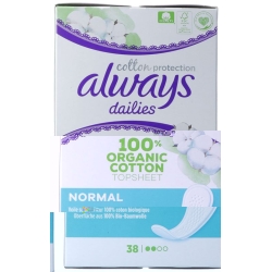 Always Panty liner Cotton Protection Normal 38 pieces