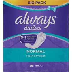 Always Panty Liners Fresh & Protect Normal Bigpack 56 pieces