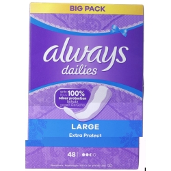 Always Panty Liner Extra Protection Large Bigpack 48 pieces