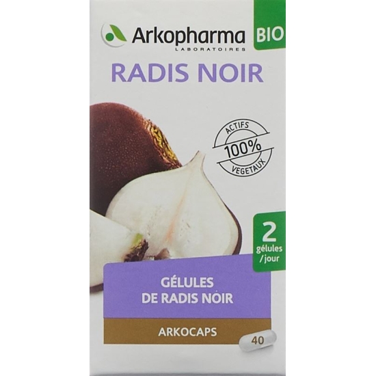 Arkocaps black radish organic jar 40 capsules