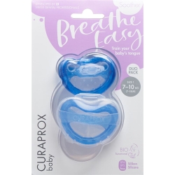 Curaprox Baby pacifier size 1 blue double new 2 pieces