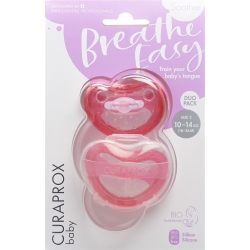 Curaprox Baby pacifier size 2 Pink Double New 2 pieces