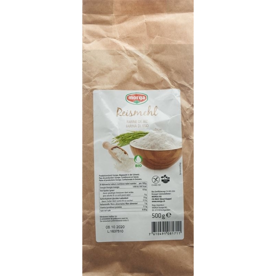 Morga Reismehl Gf Bio Knospe Beutel 500g buy online